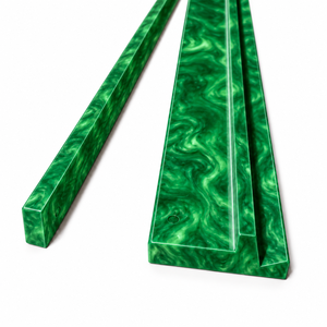 Support et pousseur de Mahjong en acrylique vert émeraude perlé de 20 pouces – Accessoire de Mahjong américain en gros - Product Image 1