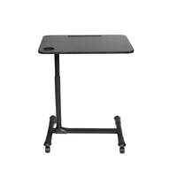 2025 nouveau Design petit bureau d'ordinateur debout réglable lit d'ordinateur pliable avec roues métal noir ou blanc à l'hôpital