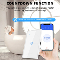 Commutateur de climatiseur de système domotique intelligent 40A Tuya Smart US Standard Commutateur de chaudière de chauffe-eau Wifi PST-DS-121DWN