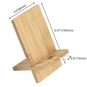 Supporto per Telefono in Bambù con Logo Personalizzato, Porta Cellulare da Scrivania Staccabile con Foro per Cavo di Ricarica per <span class=keywords><strong>Omaggi</strong></span> Promozionali - Product Image 4
