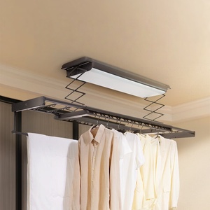 Tendedero eléctrico ultrafino empotrado con control remoto oculto, elevable, dedicado para balcones - Product Image 4