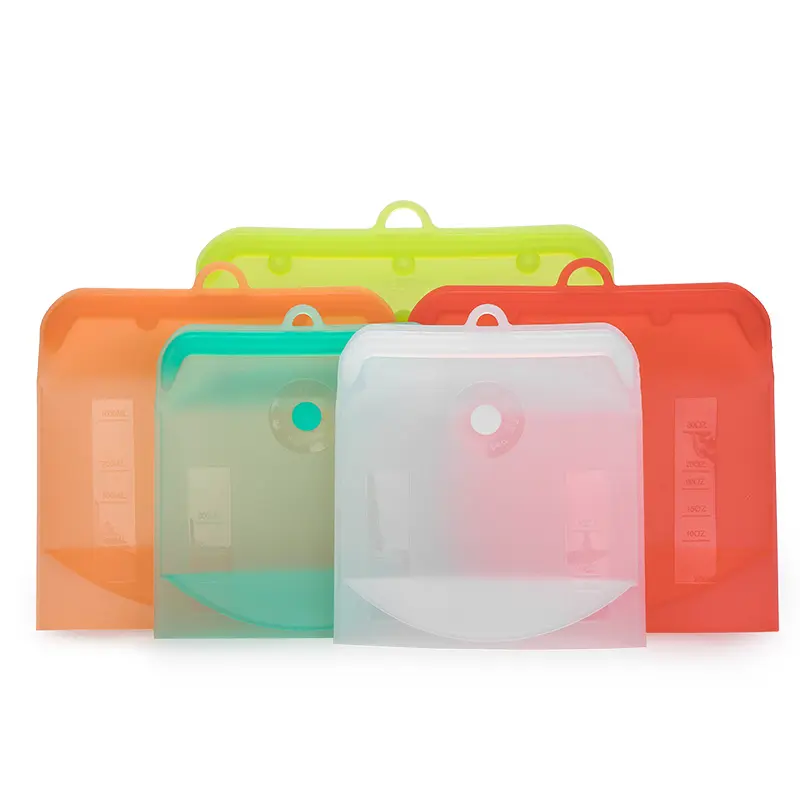 Vegetables Meat Preservation Vacuum Sealing Fruit Food Silicone Seal Storage Bags With Timer