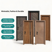 Portes intérieures résidentielles pour villas, portes intérieures en métal avec construction solide, imperméables, résistantes à l'humidité et insonorisées