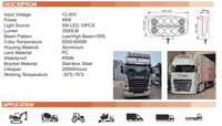 Nouvelle Lampe de Travail LED 48W à Vendre en 2026, Phare de Conduite Tout-Terrain 10-30V, Lumière Auxiliaire pour Camion et SUV, Étanche IP68, 3500 Lumens