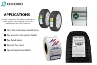 Échantillon Gratuit Autocollant Personnalisé Durable en Acrylique Adhésif Simple Face pour Pneu, Étiquette en PP, Membrane Étanche, Résistant à l'Huile, Code-Barres Automobile