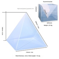 Moule en silicone pyramidal contemporain à haute transparence pour la résine époxy, idéal pour les loisirs créatifs et la décoration intérieure, respectueux de l'environnement