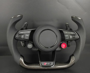 Volante Personalizado F1 Yoke de Fibra de Carbono Forjada y Cuero para Audi A3/A4/A5/A6/Q5/Q7/RS3-8 TT R8 - Product Image 1