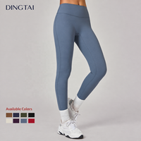 Leggings taille haute Dingtai à dos en V pour femme, effet push-up, coupe ajustée, respirants, pour yoga et pickleball