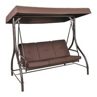 Vente en gros de chaise à trois places pour adultes chaise à balancier réglable en acier chaise à balancier de jardin en métal pour patio extérieur de l'hôtel