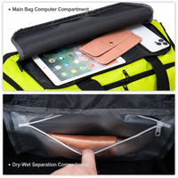 Sac de sport et de voyage en gros de 45 L avec compartiment à chaussures à double fermeture éclair en U et poignée rembourrée pour la gym et les activités de plein air