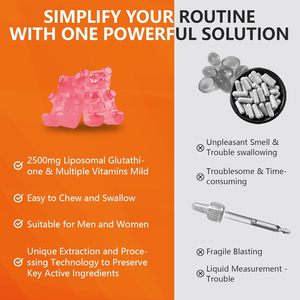 Oem Huidverzorgingssupplement L-Glutathion Vitamine C Bruisend <span class=keywords><strong>Whitening</strong></span> Gummy Candy 100% Natuurlijke Kruiden Aanpasbare Schoonheid - Product Image 4