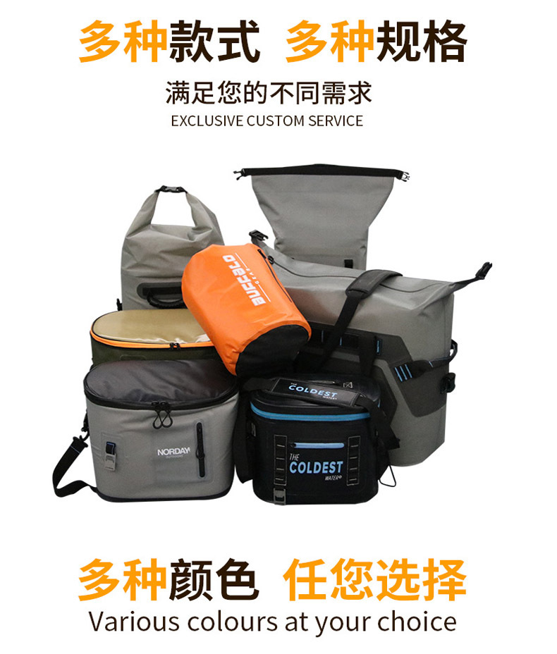 Buffalo Gear nylon tpu insulated picnic food and beverage tote with strong foam keep cool foldable camping cooler bag