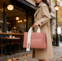 Sacs fourre-tout à bandoulière pour femmes de haute qualité, personnalisables avec logos de marque, styles de couleur unie, en toile de coton ouverte, pour usage quotidien
