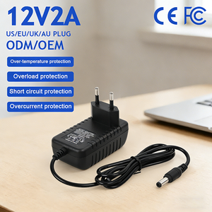 High-quality <strong>12V</strong> 2A Power <strong>Adapter</strong> EU UK US AU <strong>Plug</strong> 24W Wall-Mount <strong>Adapter</strong> <strong>12V</strong> 2A Power Supply for Router LED Light Strip - Product Image 1