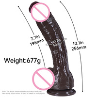 Nouveau Dildo Réaliste Noir de 10 Pouces en Silicone Liquide Souple avec Ventouse Puissante, Dildos Géants Réalistes pour Femmes et Hommes Gays