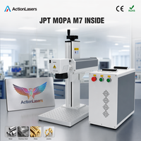Máquina de Marcado Láser de Fibra ActionLasers JPT MOPA 20w M7 para Grabado en Acero Inoxidable a Color, Marcado de Metal de Alta Precisión