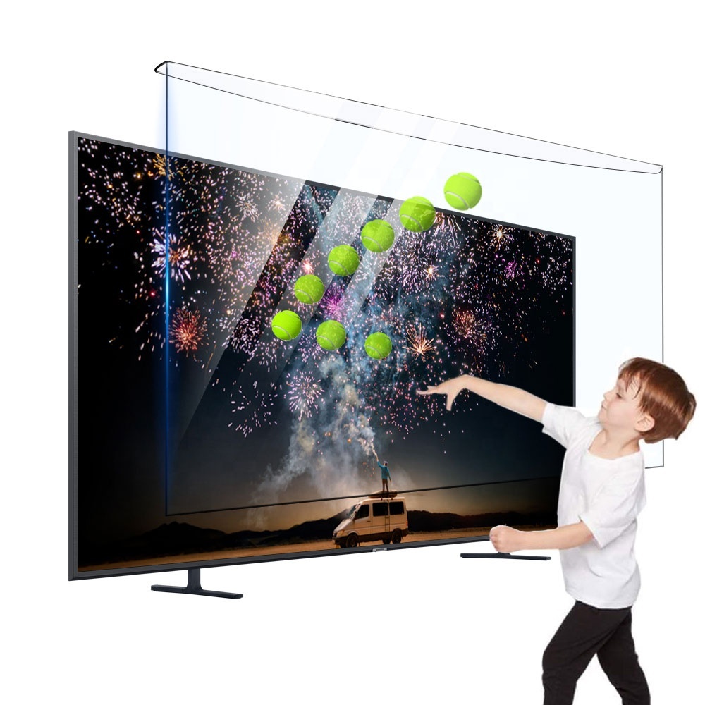Съемная 32 " - 75" Защита для экрана телевизора, висящая на акриловом антиголубом световом фильтре, Антибликовая Защитная пленка для глаз