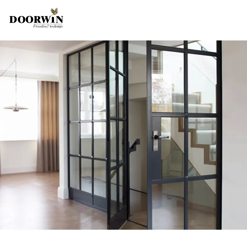 Doorwin soundproof high quality & best price double glazed grills french Doors