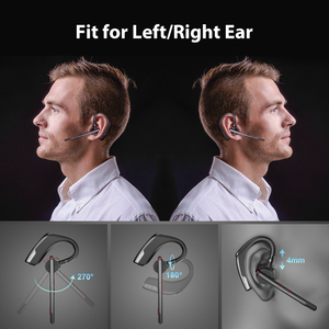 Earphones Noise Cancellation Ear-Hook Phone Earpiece 500mAh Wireless Charging Truck Driver <strong>Bluetooth</strong> <strong>Headset</strong> with <strong>Microphone</strong> - Product Image 4