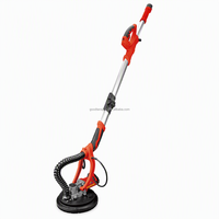 Ponceuse à cloisons sèches pliable GOODTAN 216 mm avec lumière LED et système d'aspiration, manche télescopique - Ponceuse murale et de plafond sans poussière
