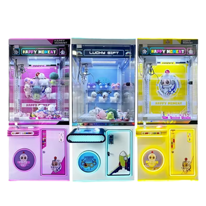 Happy Moment Macaron Color Astronaut Theme Coin Operated Professional Arcade Prize Game Plush Toy Grabber Claw Machine English - Product Image 1