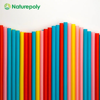 Pajitas PLA Envasadas Individualmente, Libres de PFAS, Sostenibles, Biodegradables, a Base de Plantas, para Hoteles y Fiestas