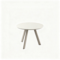 Table de négociation ronde blanche minimaliste, petit bureau de réunion pour discussion
