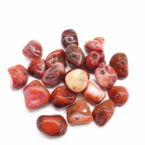 प्राकृतिक उच्च गुणवत्ता हीलिंग क्रिस्टल लाल सुलेमानी carnelian tumbled पत्थर