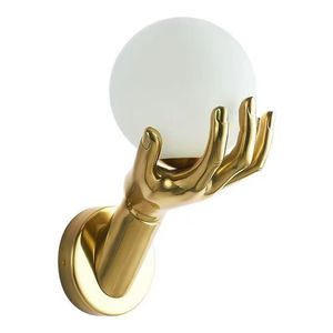<span class=keywords><strong>Applique</strong></span> murale à main boule en verre dépoli doré moderne nordique pour appareils d'éclairage à la maison - Product Image 5