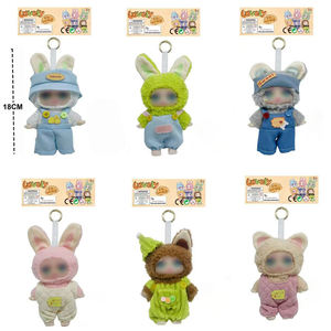 Poupée articulée pour bébé de 7 pouces (18 cm) en vinyle et peluche avec porte-clés et cartes de poupée - Product Image 3