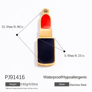 Accesorios de bricolaje chapados en oro de 18 quilates, tacones de lápiz labial, abalorios de hermandad de Mujeres de acero inoxidable para la fabricación de joyas - Product Image 4