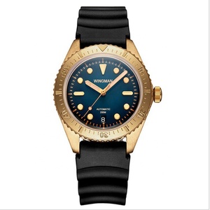 Relojes de Buceo para Hombre, Estilo Clásico Retro Casual, Bisel con Inserto, Esfera Superluminosa, Correa de Cuero Genuino, Resistentes al Agua hasta 200 Metros - Product Image 6