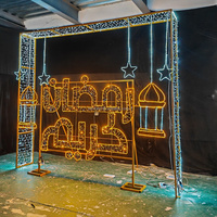 Lampes LED d'extérieur IP65 2026 pour décorations de mariage, de l'Aïd, de mosquées, du Ramadan, du Moyen-Orient, de la fête islamique, signalisation festive, motif LED 2D, lampadaires