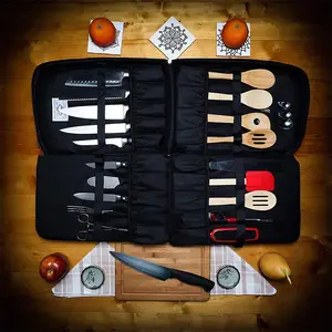 Vintage Chef Bag Leather Knife Backpack Tool Kitchen Chef Knife Bag