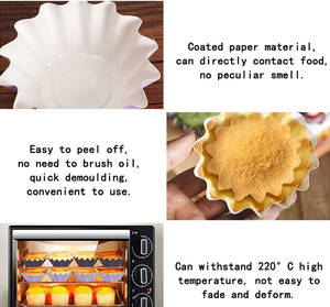 Vague Cupcake Liner Floraison Cuisson Sundae Tasse Évasée Gâteau Cas Fleur Forme Jetable Boulangerie Papier <span class=keywords><strong>Wrapper</strong></span> Muffin Moule