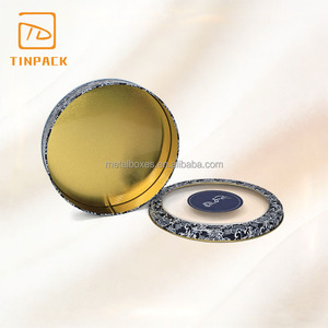 กระป๋องดีบุกทรงกลมพิมพ์ลายตามสั่ง พร้อมฝาปิดใส PVC/PET สำหรับบรรจุภัณฑ์ขนม ลูกอม คุกกี้ - Product Image 2