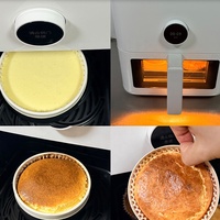 Boîte d'emballage cylindrique en carton kraft personnalisée avec logo, de qualité alimentaire, résistante au four, pour gâteaux basques, desserts, bonbons et cheesecakes