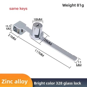 ที่ล็อกประตูกระจกทำจากสแตนเลสสตีลสำหรับสัตว์เลื้อยคลานป้องกันการหนีพร้อมกุญแจ<span class=keywords><strong>2</strong></span>ดอกสำหรับตู้แสดงผล - Product Image 6