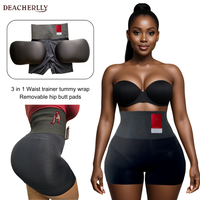 Culotte rembourrée invisible et amovible pour rehaussement des hanches et fessiers, avec effet gainant pour la taille et le ventre