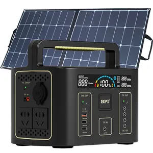 BPI Factory Solar 2000W Lifepo4 Battery Portable UPS Solar Panel System For Home For Home Outdoor Camping