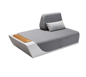 Ensemble de mobilier de jardin modulable en aluminium, style luxe, pour extérieur, idéal appartement, en forme de L, H-28041 - Product Image 6