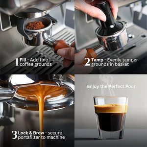 เข้ากันได้กับ <span class=keywords><strong>Breville</strong></span> <span class=keywords><strong>barista</strong></span> <span class=keywords><strong>Express</strong></span> PRO TOUCH Bambino PLUS portafilter พร้อมตะกร้าความแม่นยำ18g - Product Image 4