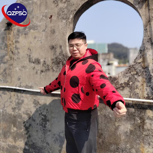 Veste bomber légère à fermeture éclair, coupe-vent, en polyester, unisexe, à capuche, avec impression personnalisée QZFSO - Product Image 5