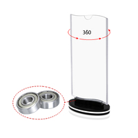 Support de menu d'enseigne rotatif Transparent 2 côtés 360 avec base ronde support de signe de Table rotative support d'affichage d'image