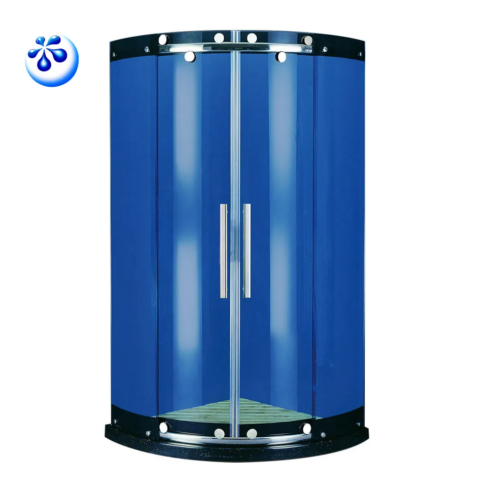 KMRY 2023 Hot Selling Arc Shape Frameless Shower Enclosure Prefab Bathroom Bath Sliding Shower Cabin