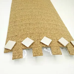 Eco Friendly Cork Pads 25*25*3+1MM Cork With Cling Foam Separator Pad For Glass Shipping And Packaging