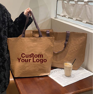 Bolsos tejidos de hombro profesionales de gama alta para mujer, bolsos de tienda de ropa, bolsas de regalo de embalaje de compras no tejidas al por mayor - Product Image 3