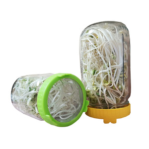 Kit de Germinación de Semillas en <span class=keywords><strong>Frasco</strong></span> Mason de 32oz/1000ml con Tapas de Acero Inoxidable, Estante Plegable y Bandeja para Germinación de Semillas - Product Image 6