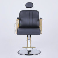 Fauteuil en cuir ergonomique pivotant à 360 degrés, inclinable, avec pompe hydraulique, mobilier de salon moderne, portable et réglable en hauteur pour barbiers et salles à manger