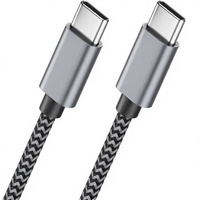 Câble USB certifié CE 60W 3A 5A, câble de charge rapide Type C vers Type C, câble de données à charge rapide, câble Type C tressé en nylon